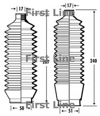 FIRST LINE fsg3343 -  Пыльник, рулевое управление